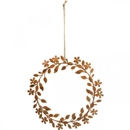 Prodotto Ghirlanda di fiori decorazione in metallo ghirlanda effetto ruggine decorazione primaverile Ø20cm 3 pz