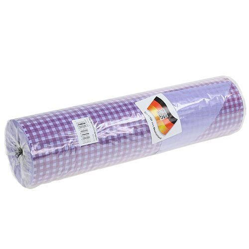 Prodotto Carta floreale 37,5 cm a quadri viola 100 m