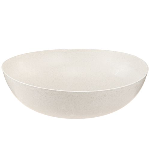 Floristik24 Ciotola per fiori Ciotola in plastica beige screziato Ø30 cm 3 pezzi