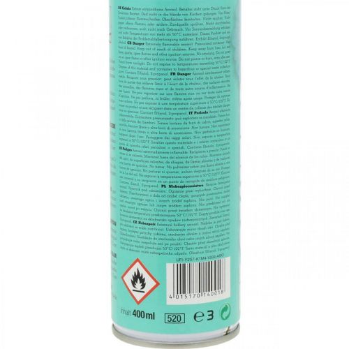 Floristik24 Spray per fiori Decoro floreale Spray color acquamarina azzurro 400 ml