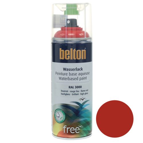 Vernice all&#39;acqua senza Belton colore rosso brillante spray rosso fuoco 400ml