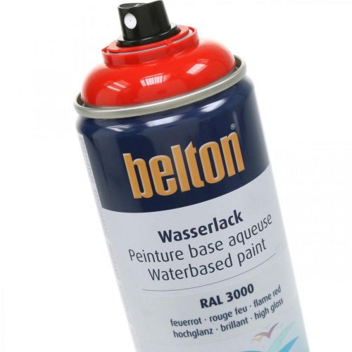 Floristik24 Vernice spray ad acqua senza Belton, colore rosso brillante, spray rosso fuoco, 400 ml