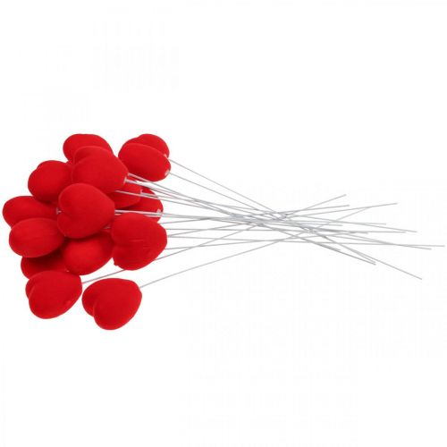 Prodotto Spina fiore cuore decorativo spina cuore rosso 6x6 cm H26 cm 18 pz