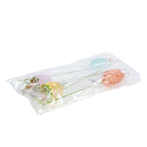Floristik24 Spina uovo con specie di animali. 8cm L30cm 4 pezzi
