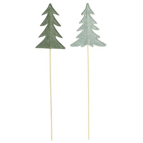Prodotto Tappo fiore in feltro decorazione albero di Natale verde 11x3,5 cm 6 pz