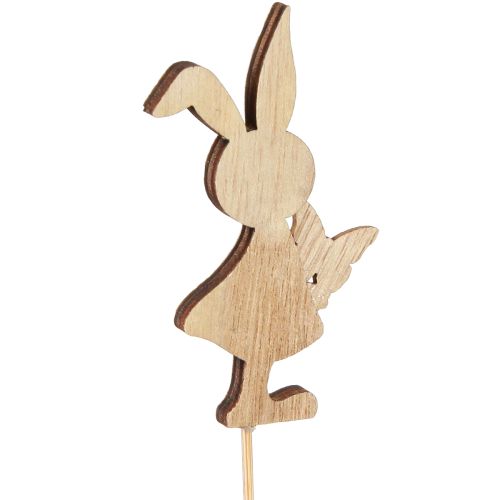 Prodotto Tappi per fiori Decorazione coniglietti pasquali in legno colorato 5x8cm 16 pz