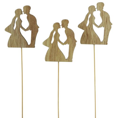 Prodotto Spina fiore decorazione matrimonio cake topper sposi naturale 28,5 cm 14 pezzi