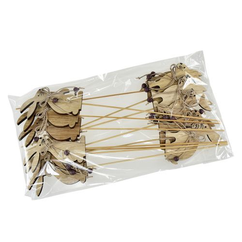 Prodotto Spina per fiori in legno Decorazione coniglietto pasquale 8 cm x 6 cm 12 pz