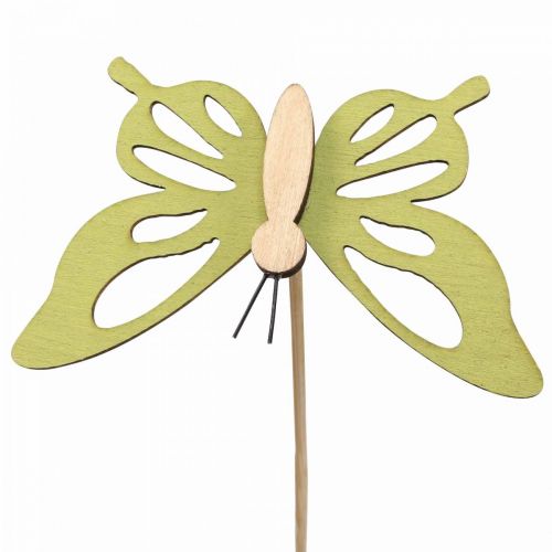 Prodotto Spina fiore farfalla deco legno colorato 8,5 cm 12 pezzi