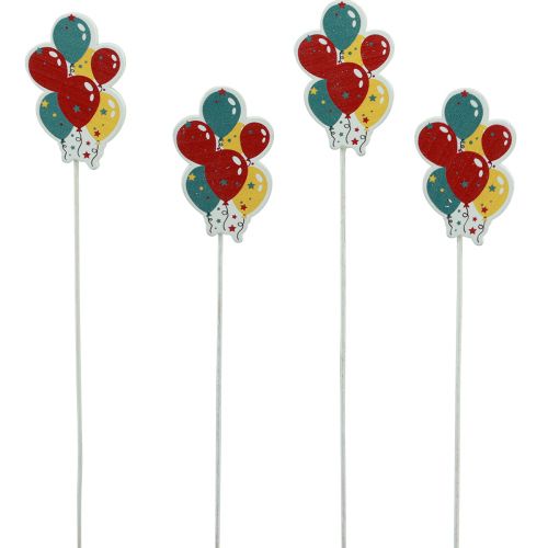 Prodotto Palloncini decorativi per cake topper con bouquet di fiori colorati 26 cm 15 pezzi