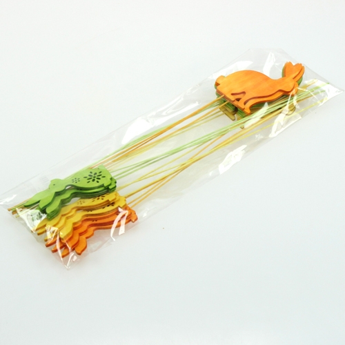 Floristik24 Plug decorativo coniglio 3 colori assortiti 8 cm 18 pz
