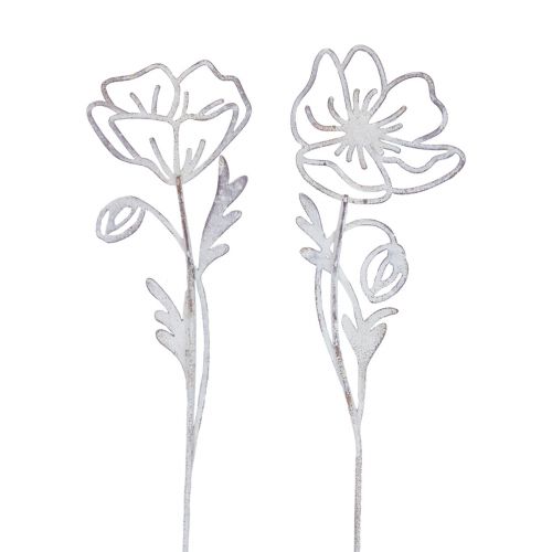 Floristik24 Spina per piante con fiore di papavero 63,5 cm 2 pz