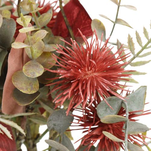 Floristik24 Bouquet fiori artificiali eucalipto cardo decorazione floreale 36cm
