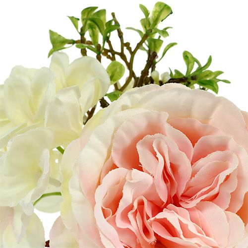 Floristik24 Mazzo mini crema rosa 20 cm