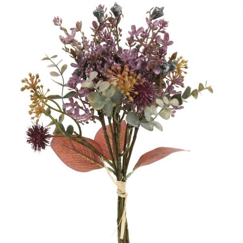 Floristik24 Bouquet di cardo artificiale bouquet di eucalipto decorazione floreale 36cm
