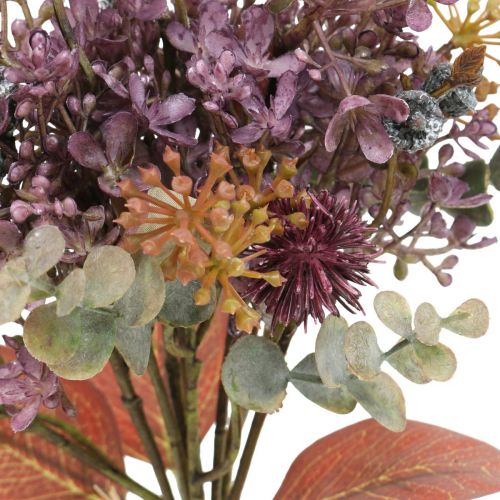 Floristik24 Bouquet di cardo artificiale bouquet di eucalipto decorazione floreale 36cm