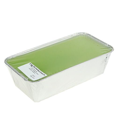 Floristik24 Flower Dip Wax 1kg Verde Chiaro