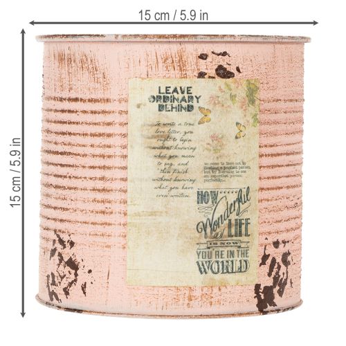 Prodotto Vaso da fiori decorativo in metallo color salmone, Ø15,5 cm, H15 cm