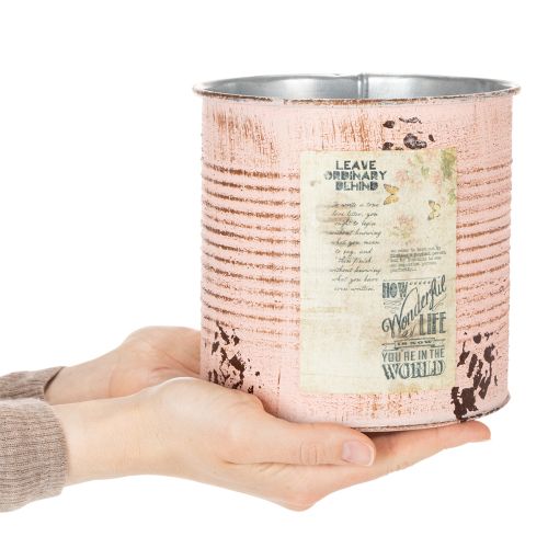 Prodotto Vaso da fiori decorativo in metallo color salmone, Ø15,5 cm, H15 cm