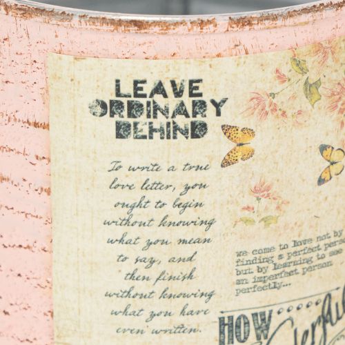 Prodotto Vaso da fiori decorativo in metallo color salmone, decorazione estiva Ø11cm H10.5cm