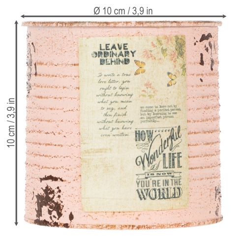 Prodotto Vaso da fiori decorativo in metallo color salmone, decorazione estiva Ø11cm H10.5cm