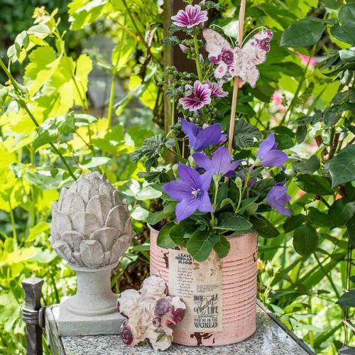 Prodotto Vaso da fiori decorativo in metallo color salmone, decorazione estiva Ø11cm H10.5cm