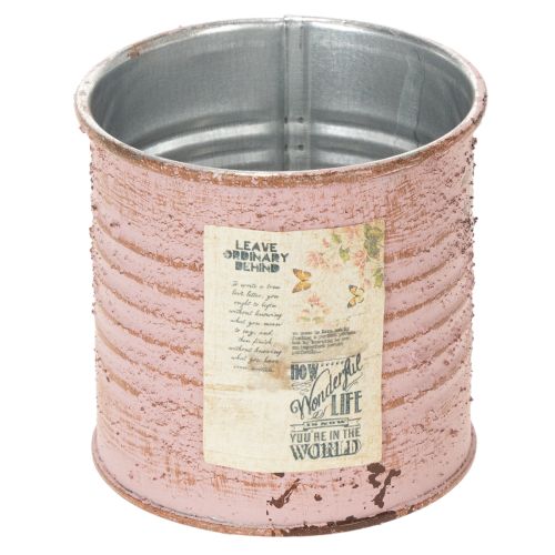 Floristik24 Vaso da fiori decorativo rotondo in metallo anticato, per rose, Ø8cm H7.5cm