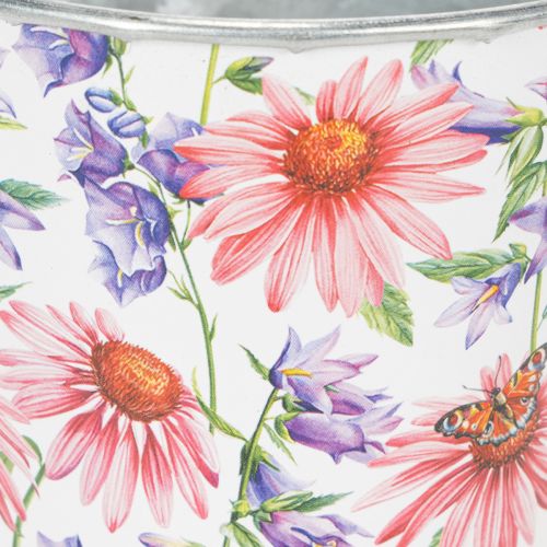 Prodotto Vaso da fiori, decorazione primaverile, fioriera, in metallo, Ø12cm, H10.5cm