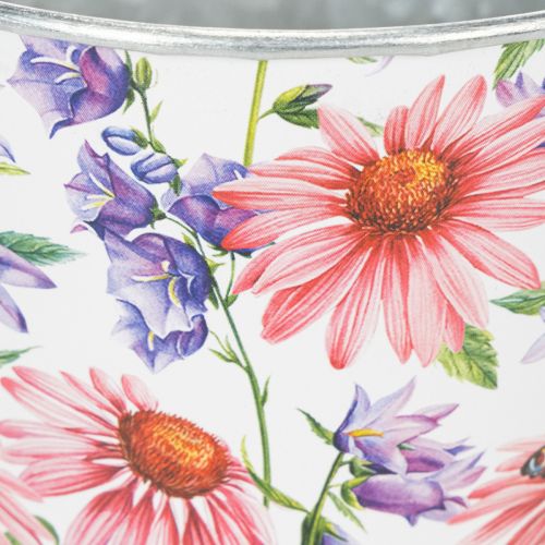 Prodotto Vaso da fiori, decorazione primaverile, fioriera, in metallo, Ø14cm H12.5cm
