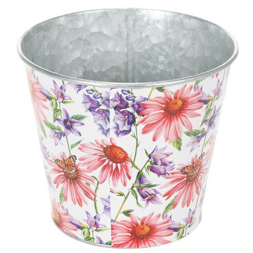 Prodotto Vaso da fiori, decorazione primaverile, fioriera, in metallo, Ø14cm H12.5cm