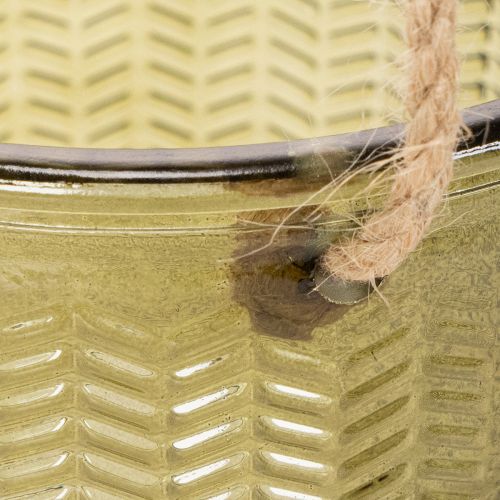 Vaso da fiori/lanterna sospesa in vetro, viola/verde, 14 cm, 2 pezzi | Floristik24.it