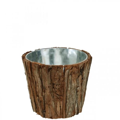 Floristik24 Fioriera, vaso da fiori alto, decoro corteccia d&#39;albero Ø14cm H12.5cm