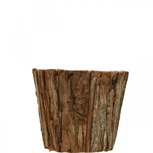 Floristik24 Fioriera, vaso da fiori alto, decoro corteccia d&#39;albero Ø14cm H12.5cm