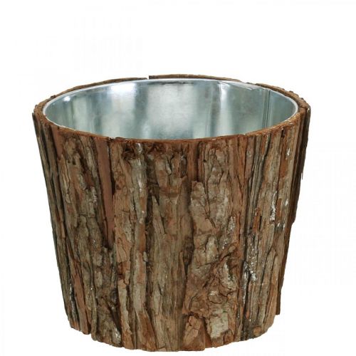 Floristik24 Fioriera, vaso da fiori alto, decoro corteccia d&#39;albero Ø19cm H15.5cm