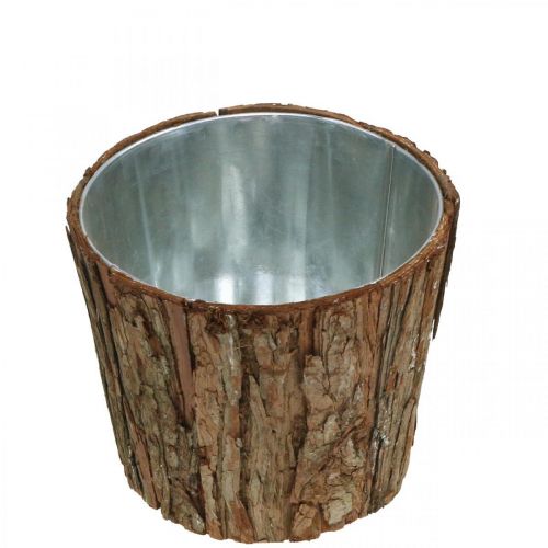 Floristik24 Fioriera, vaso da fiori alto, decoro corteccia d&#39;albero Ø19cm H15.5cm
