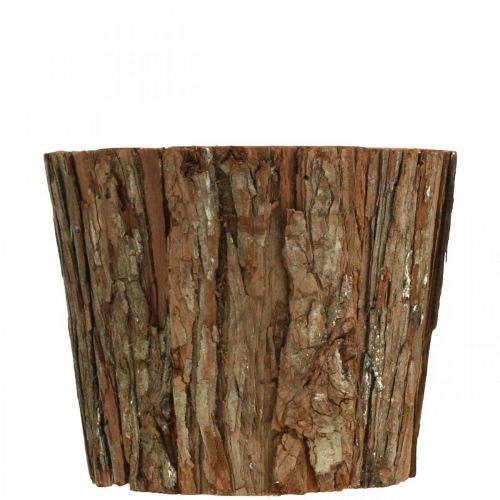 Floristik24 Fioriera, vaso da fiori alto, decoro corteccia d&#39;albero Ø19cm H15.5cm
