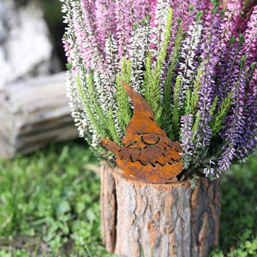 Prodotto Vaso da fiori in corteccia di legno, gnomo ruggine H24cm
