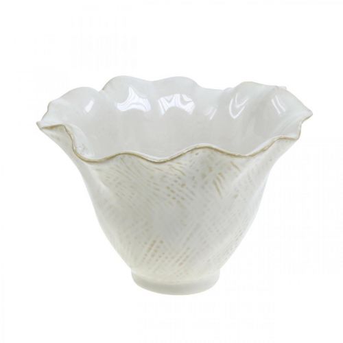 Prodotto Vaso da fiori fioriera in ceramica calice da fiori vaso da fiori bianco Ø15cm