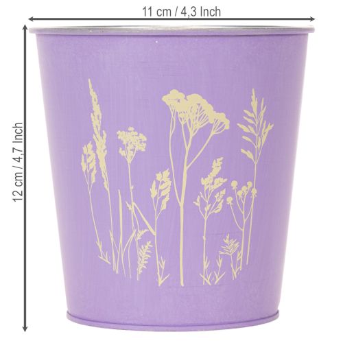 Vaso rotondo color pastello con motivo floreale per piante da interno, 12 cm, 3 pezzi | Floristik24.it