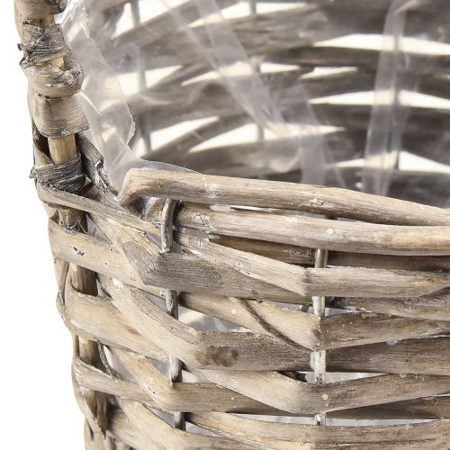 Prodotto Vaso da fiori cesto per piante salice naturale Ø12,5 cm/20 cm set da 2