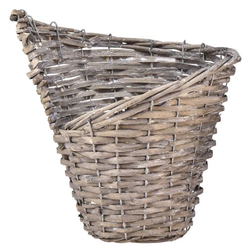 Prodotto Vaso da fiori cesto per piante salice naturale Ø12,5 cm/20 cm set da 2