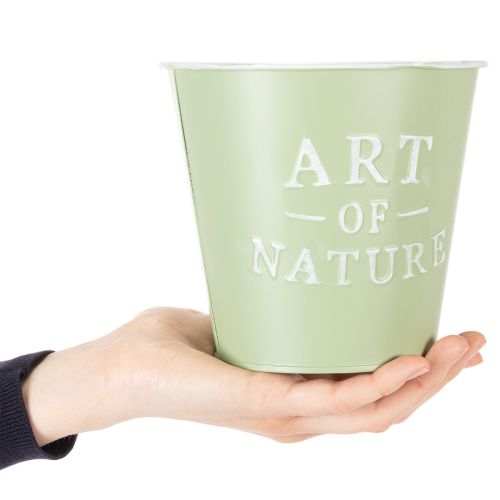 Prodotto Vaso da fiori in zinco Art of Nature verde menta Ø17,5cm H15cm