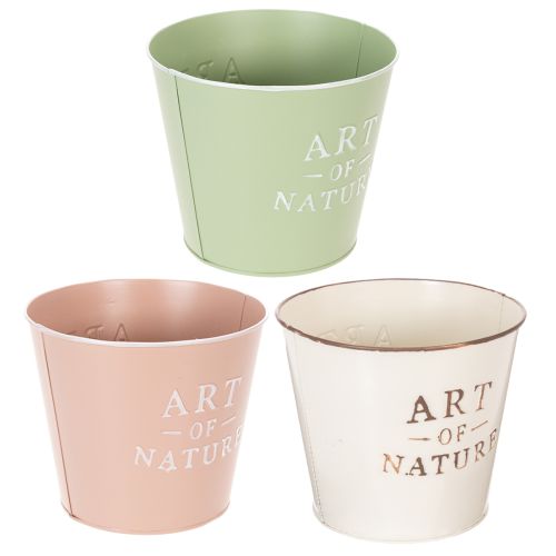 Coprivasi vintage in metallo Art of Nature 17 cm set da 3 | Floristik24.it