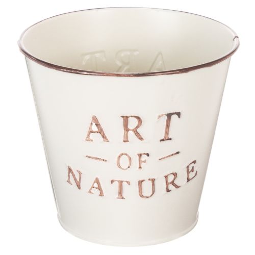 Vaso da fiori in zinco, color crema, Ø15cm H13.5cm acquistare | Floristik24.it