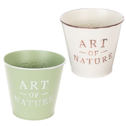 Vaso "Art of Nature" con scritta, decorazione per davanzale e soggiorno, 15 cm, 2 pezzi