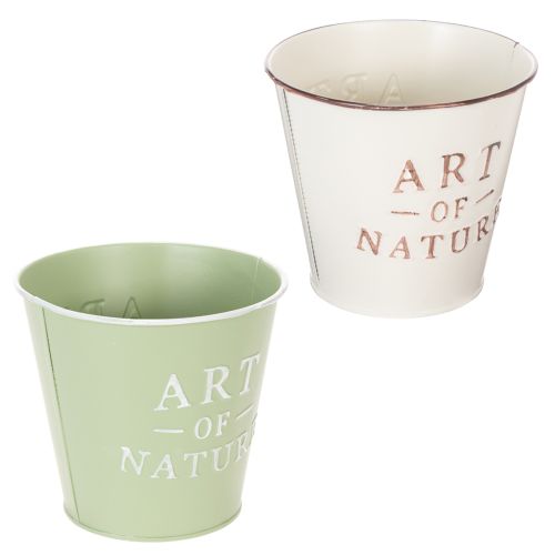 Vaso "Art of Nature" con scritta, decorazione per davanzale e soggiorno, 15 cm, 2 pezzi | Floristik24.it