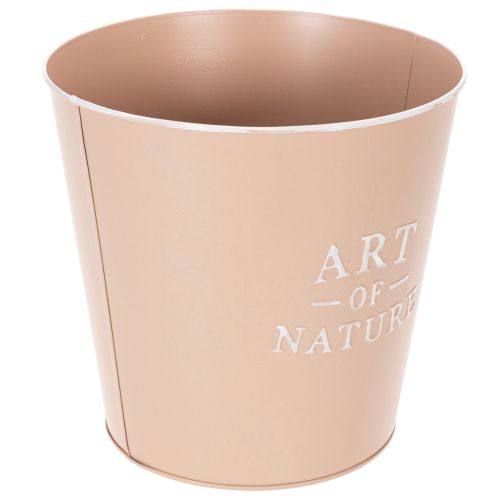 Prodotto Vaso da fiori in zinco, fioriera in metallo, rosa antica, Ø22cm H21cm