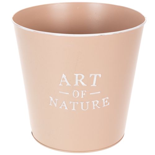Prodotto Vaso da fiori in zinco, fioriera in metallo, rosa antica, Ø22cm H21cm