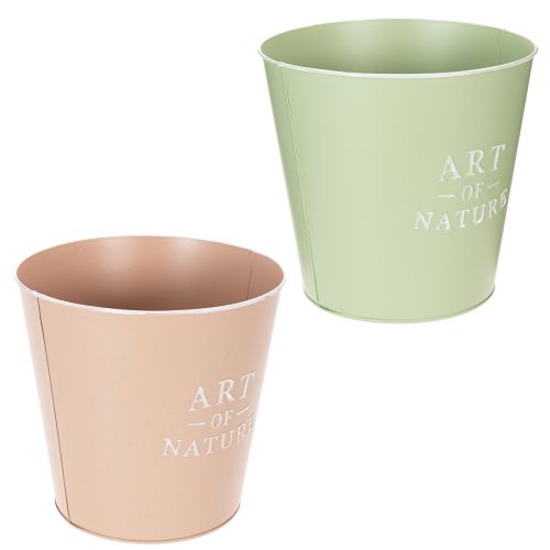 Coprivasi decorativi in metallo pastello 22 cm per piante e fiori (set da 2) | Floristik24.it