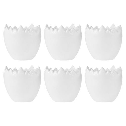 Floristik24 Vaso da fiori fioriera in ceramica bianco d'uovo Ø8cm H8,5cm 6 pz